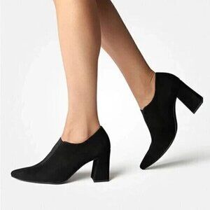 Paul Green Women's Black Suede Paul Stacia Pointed Toe Pump Heels Size 8